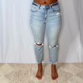 Ally High Rise Straight Crop Jeans