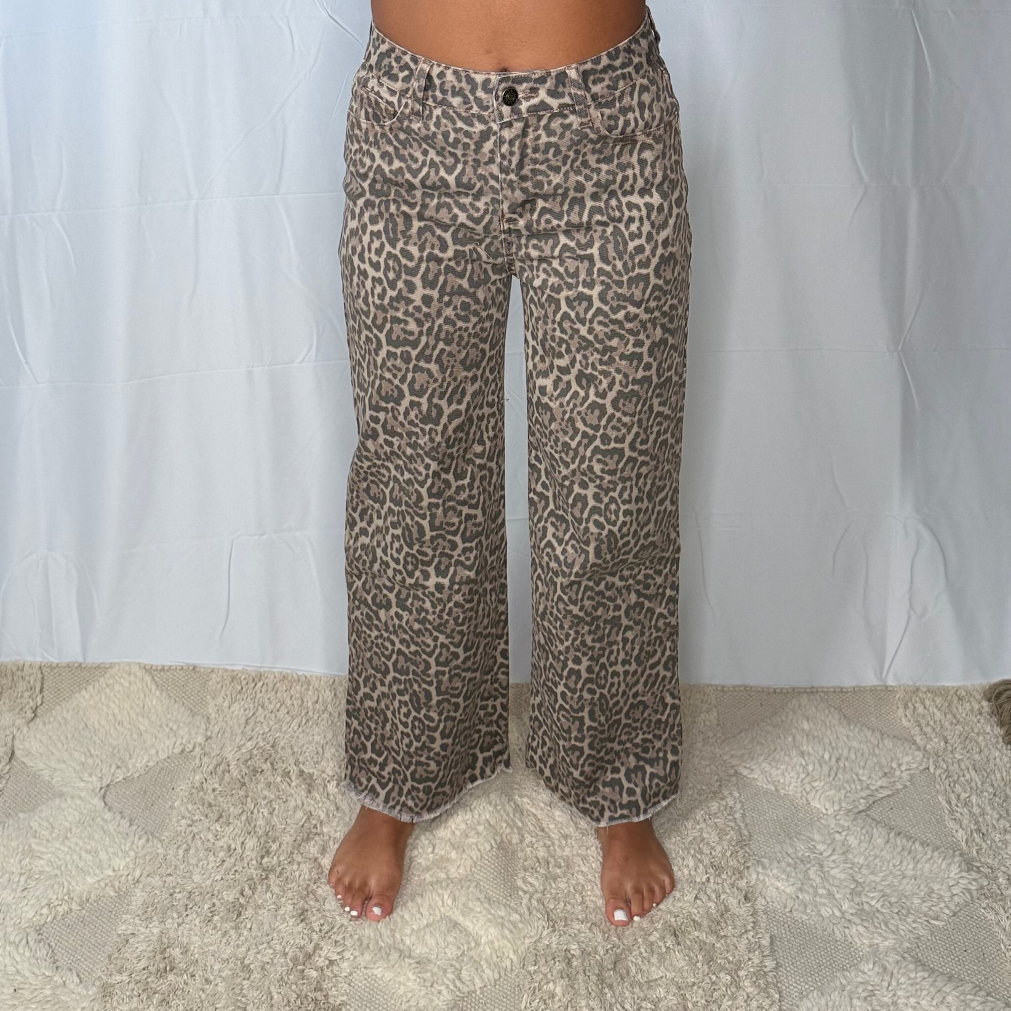 Reva Leopard Wide-Leg Jeans