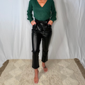 Hilary High-Waisted Pleather Pants