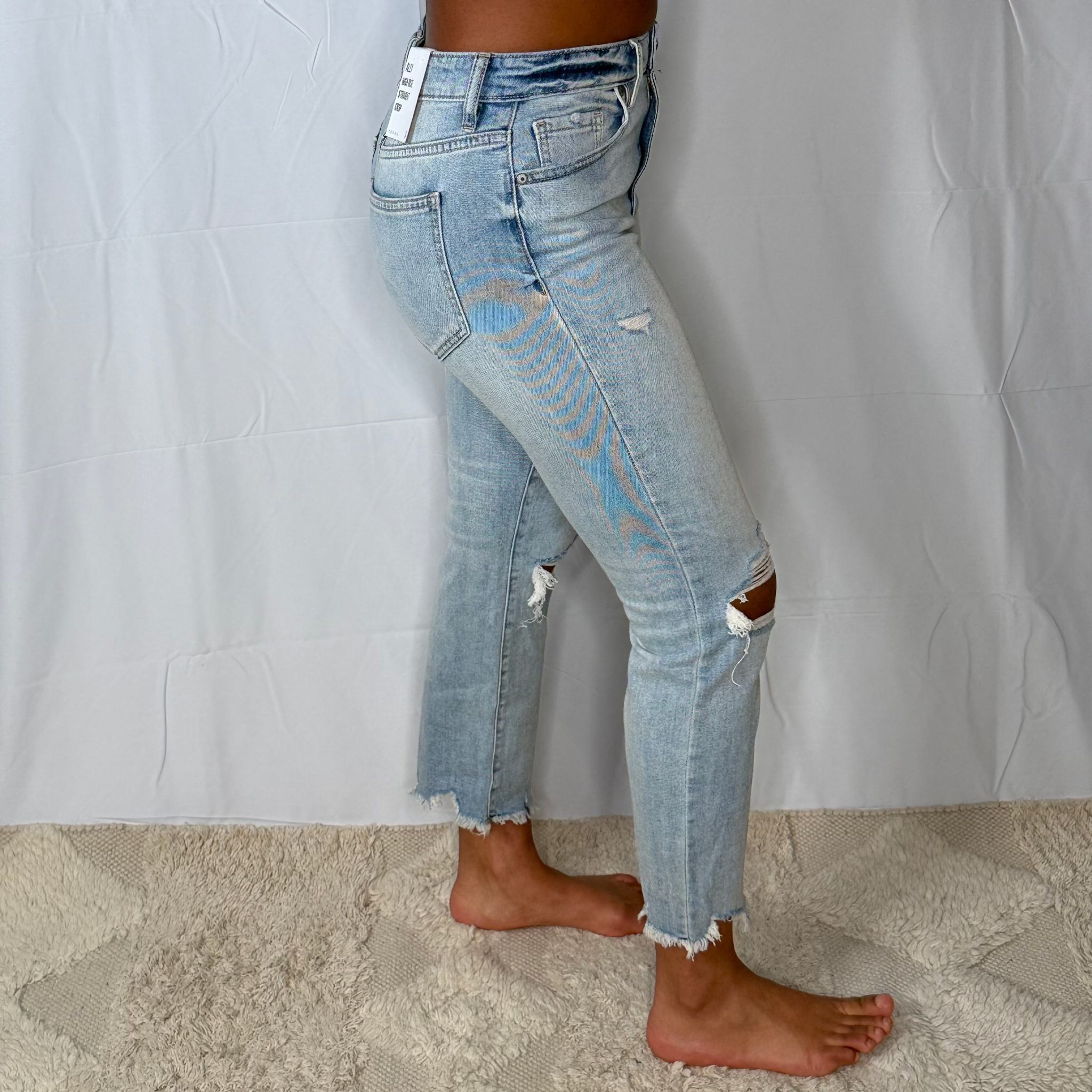Ally High Rise Straight Crop Jeans