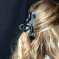 Large Black Bow Claw Clip