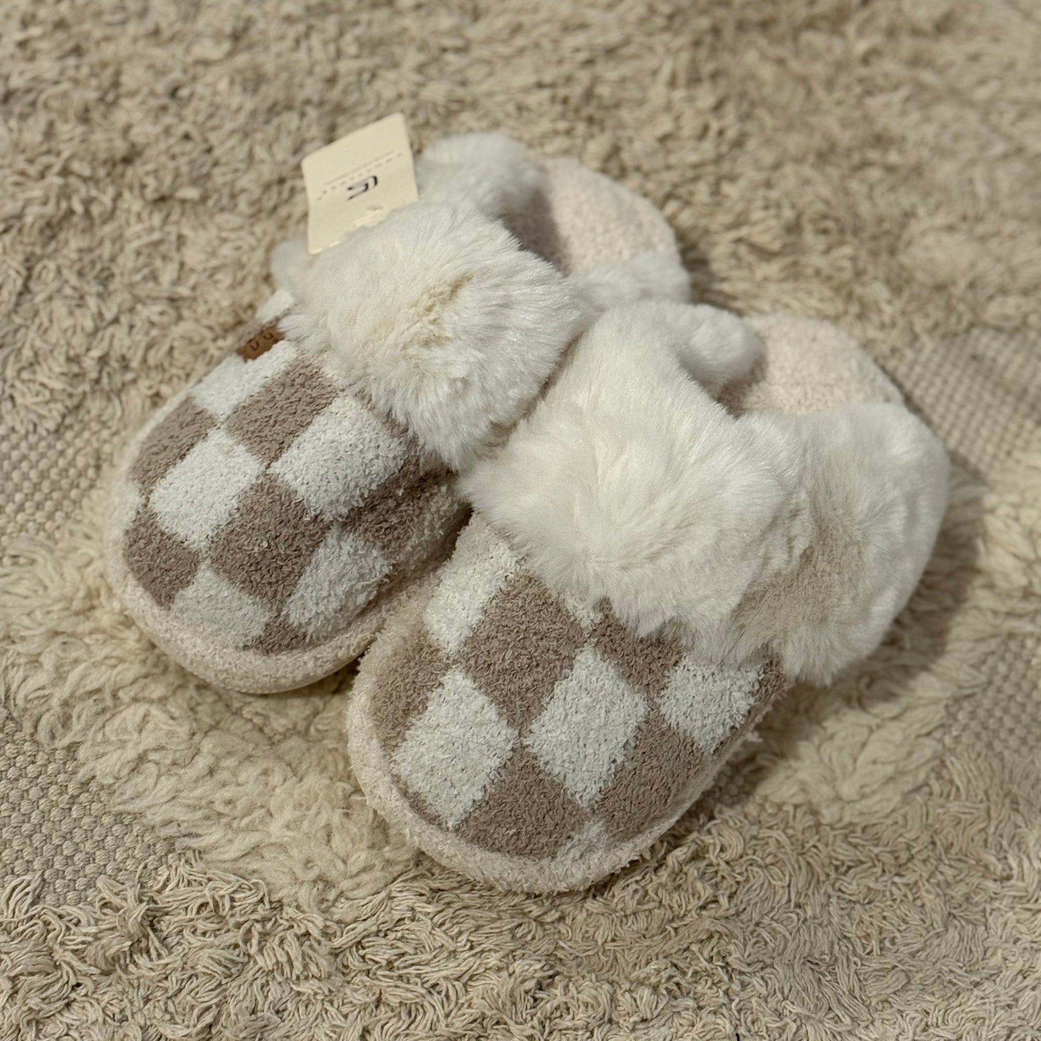 Checkered Luxury Soft Slippers – KyJa Rae